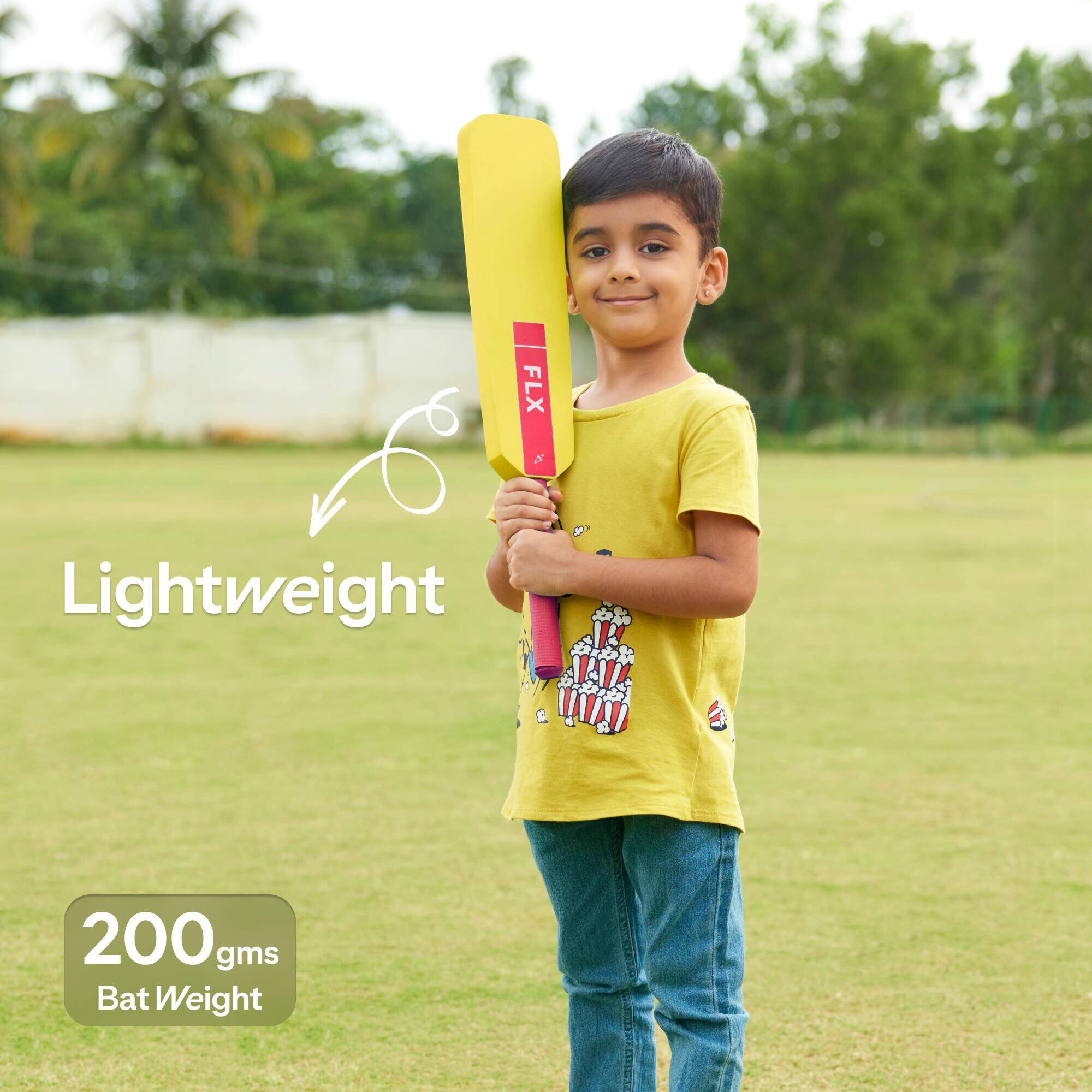 Kids Cricket Foam Bat MyFirst - Yellow -  2