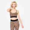 Sport-BH Bustier Damen Limited Edition - Leopard braun/hellbraun