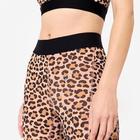 Легінси жіночі для фітнесу з леопардовим принтом