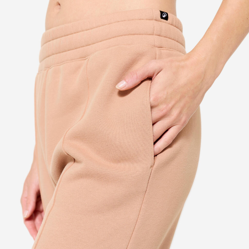 Women's fitness fleece warm pant, red