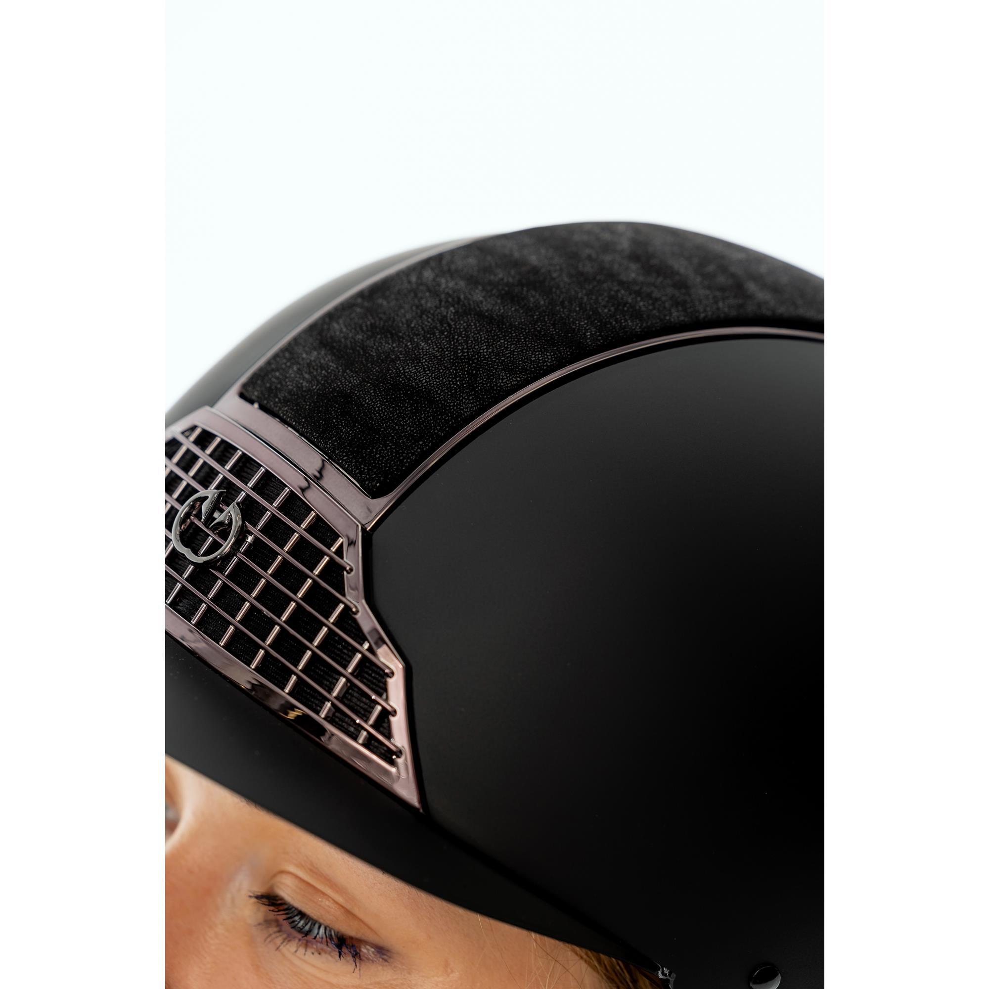 Kask jeździecki Premium krótki daszek, czarny Equus Brand 6/6
