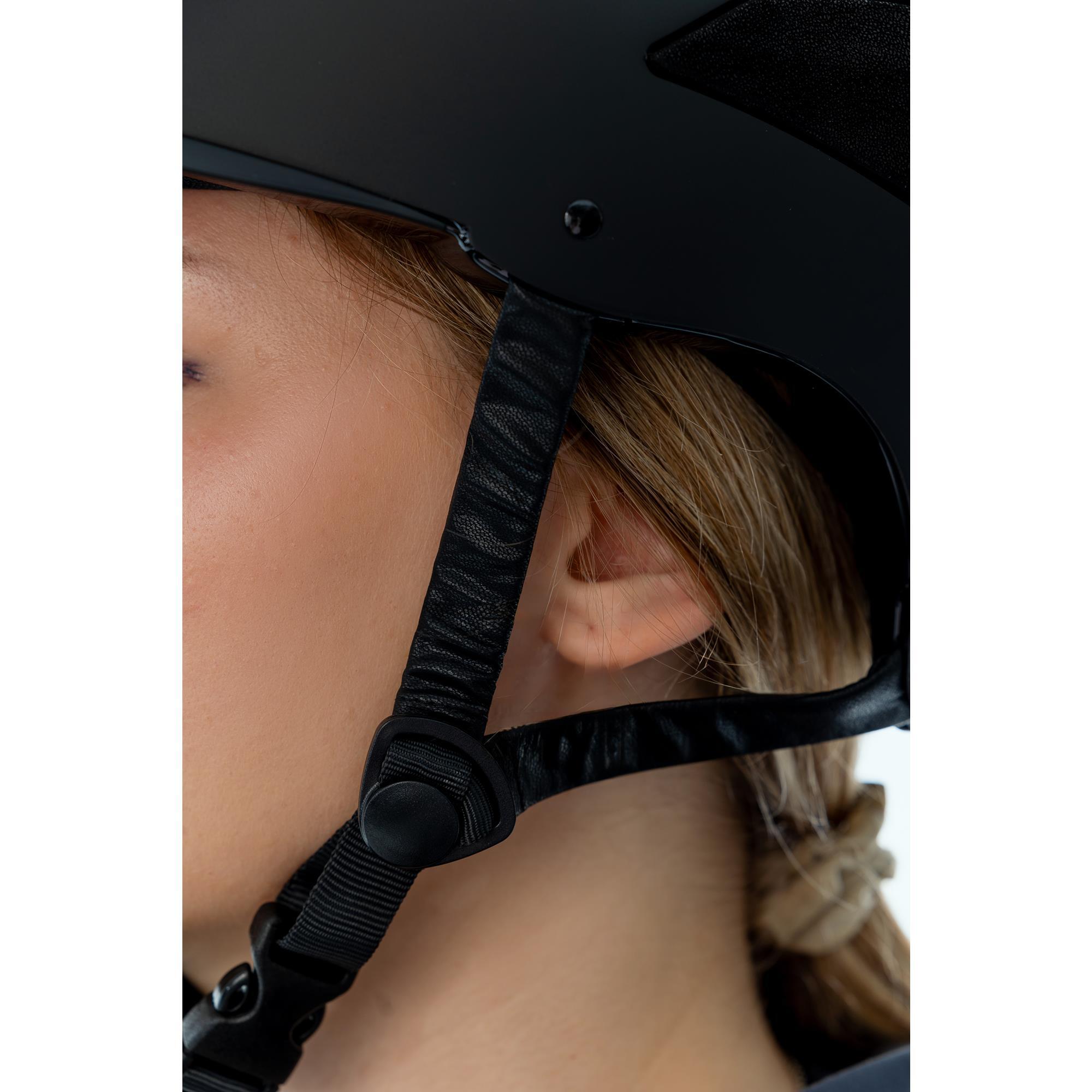 Kask jeździecki Premium krótki daszek, czarny Equus Brand 5/6