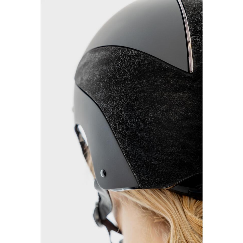 Kask jeździecki Premium szeroki daszek, czarny Equus Brand
