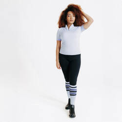 Women's Full Grip Horse Riding Leggings 500 - Black