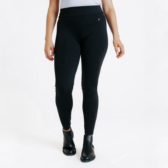 Reitleggings 500 Full Grip Damen blau