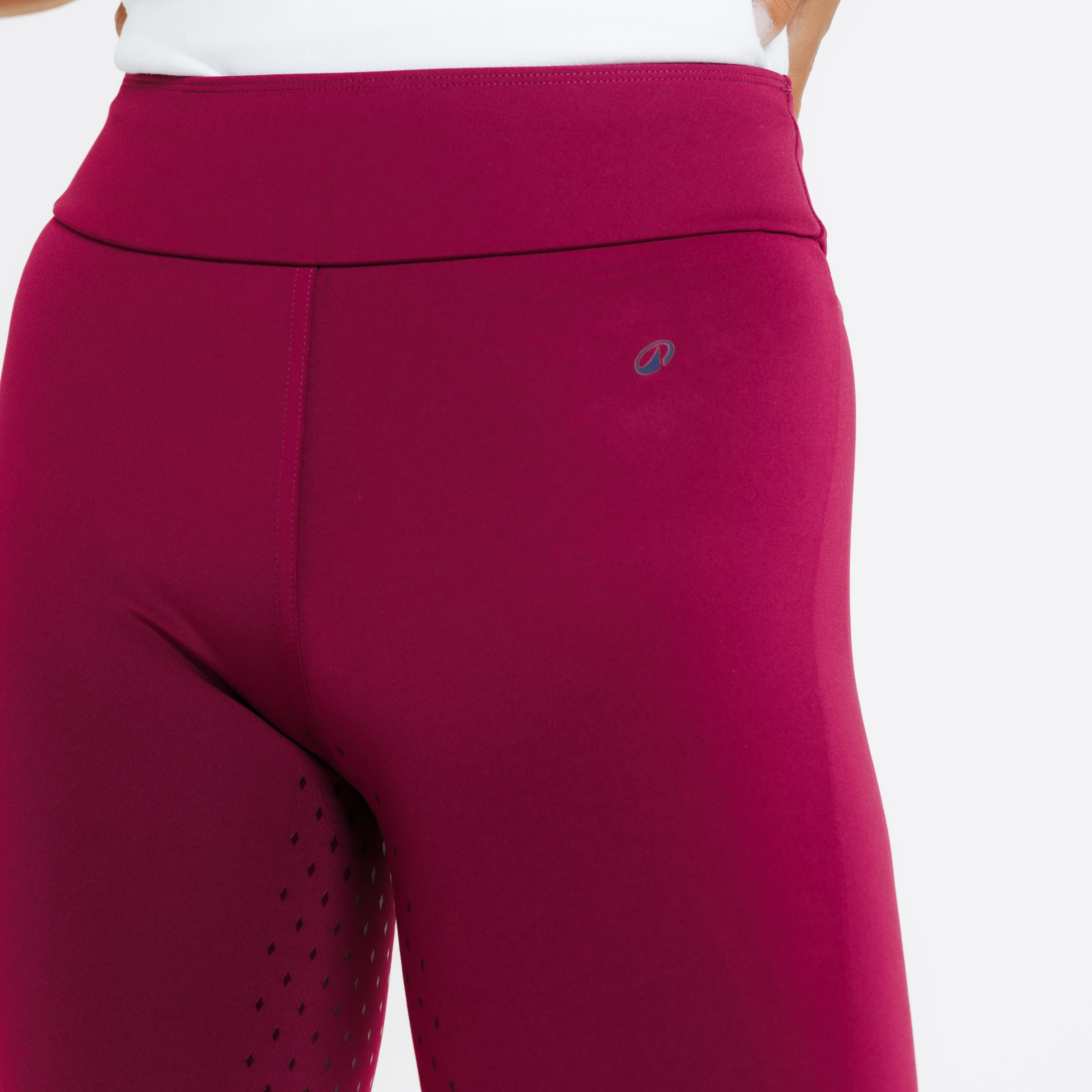 Women's Horse Riding Full Grip Leggings 500 - Purple - FOUGANZA