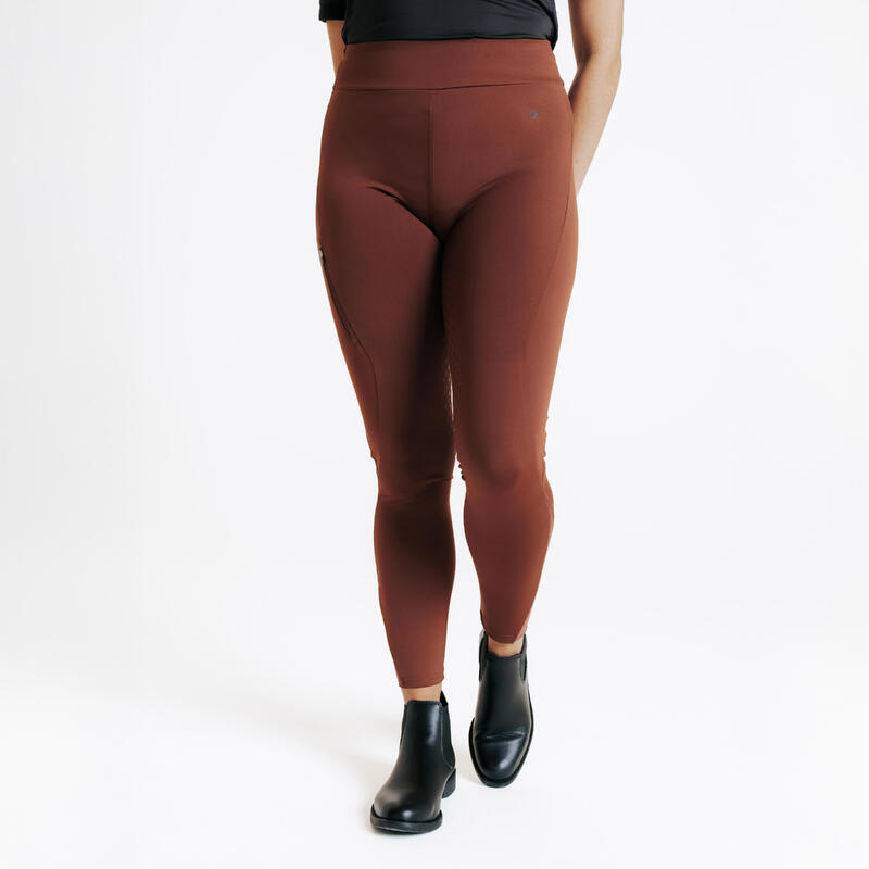 Paardrijlegging voor dames 500 full grip bruin