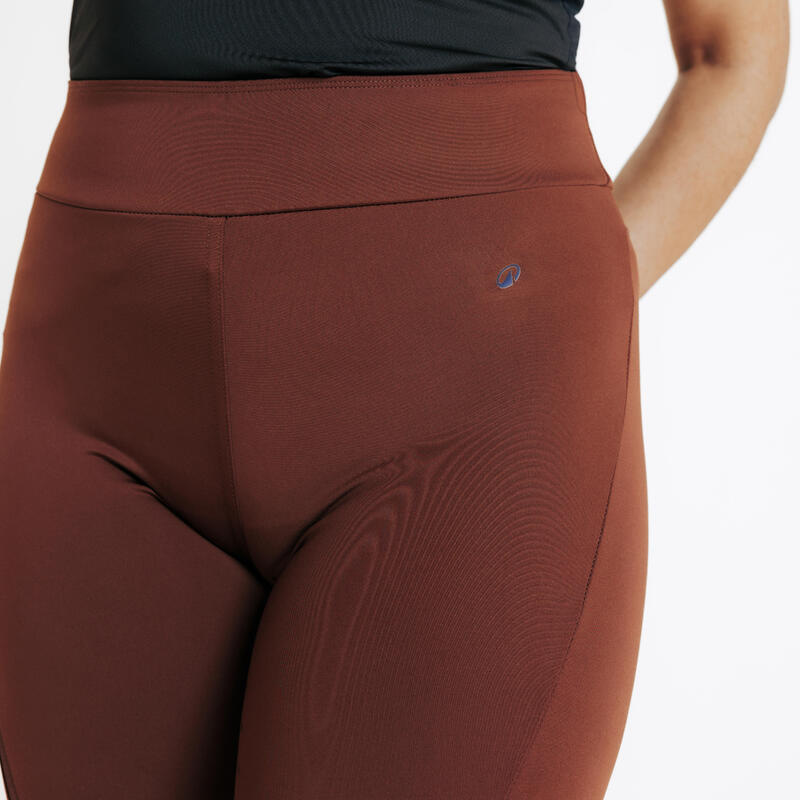 Legging équitation full grip femme - 500 marron