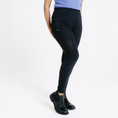Reitleggings Full Grip Light Damen schwarz