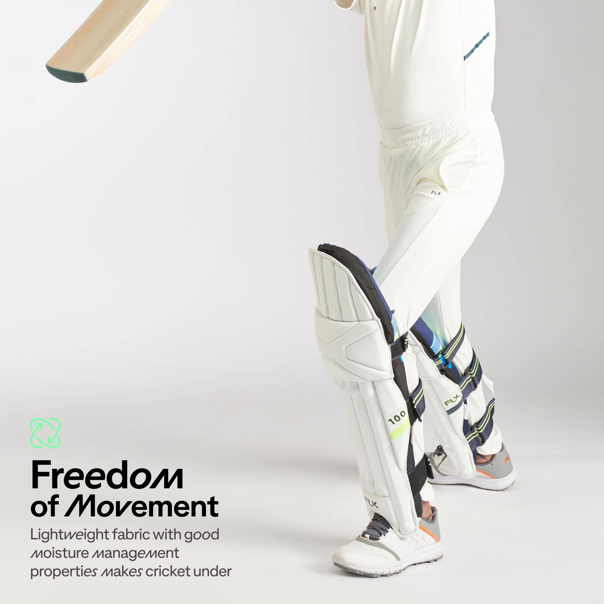 Kids Cricket Trackpants Lightweight & Durable TS500 - White -  2