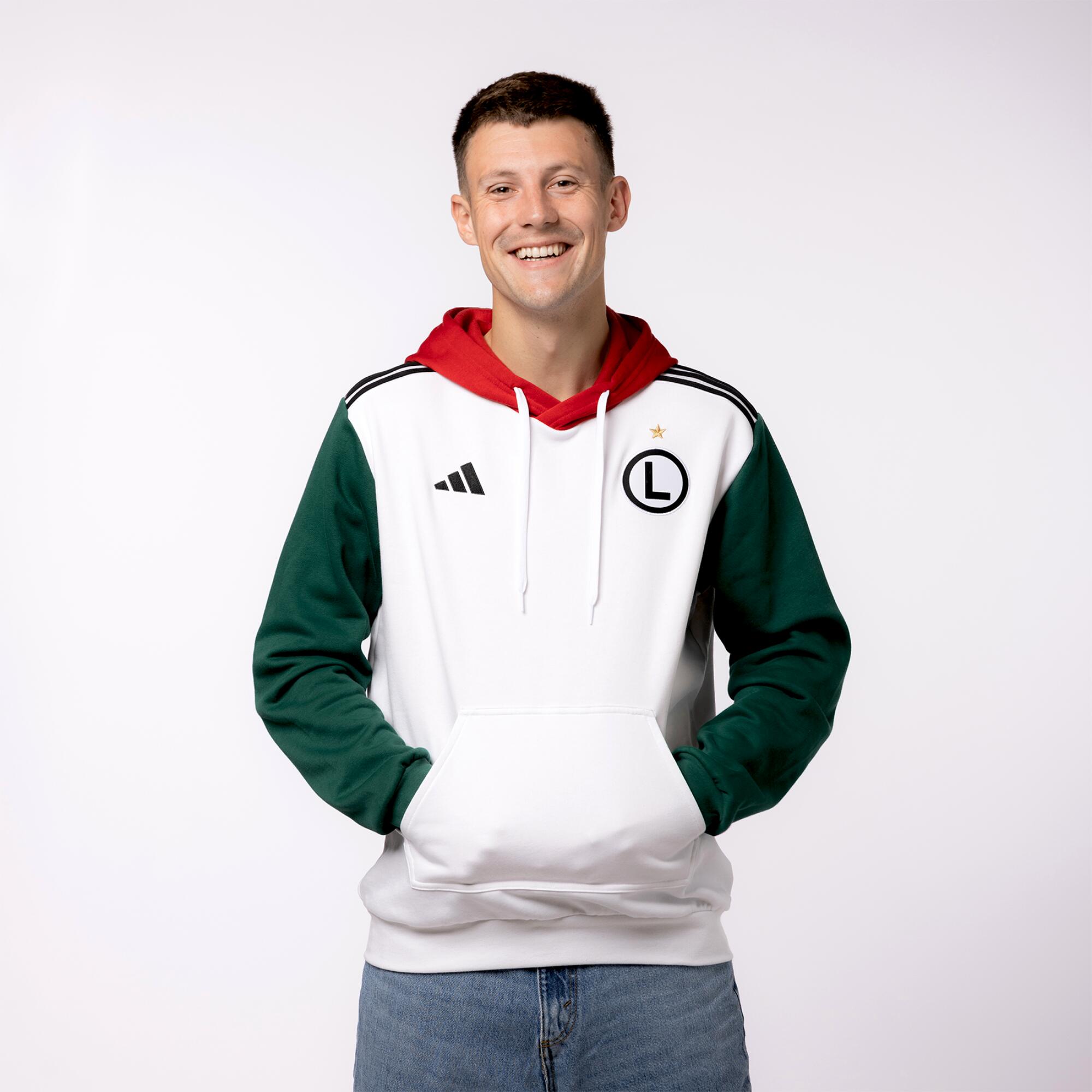 Bluza piłkarska z kapturem adidas Entrada 22 Legia Warszawa 5/5