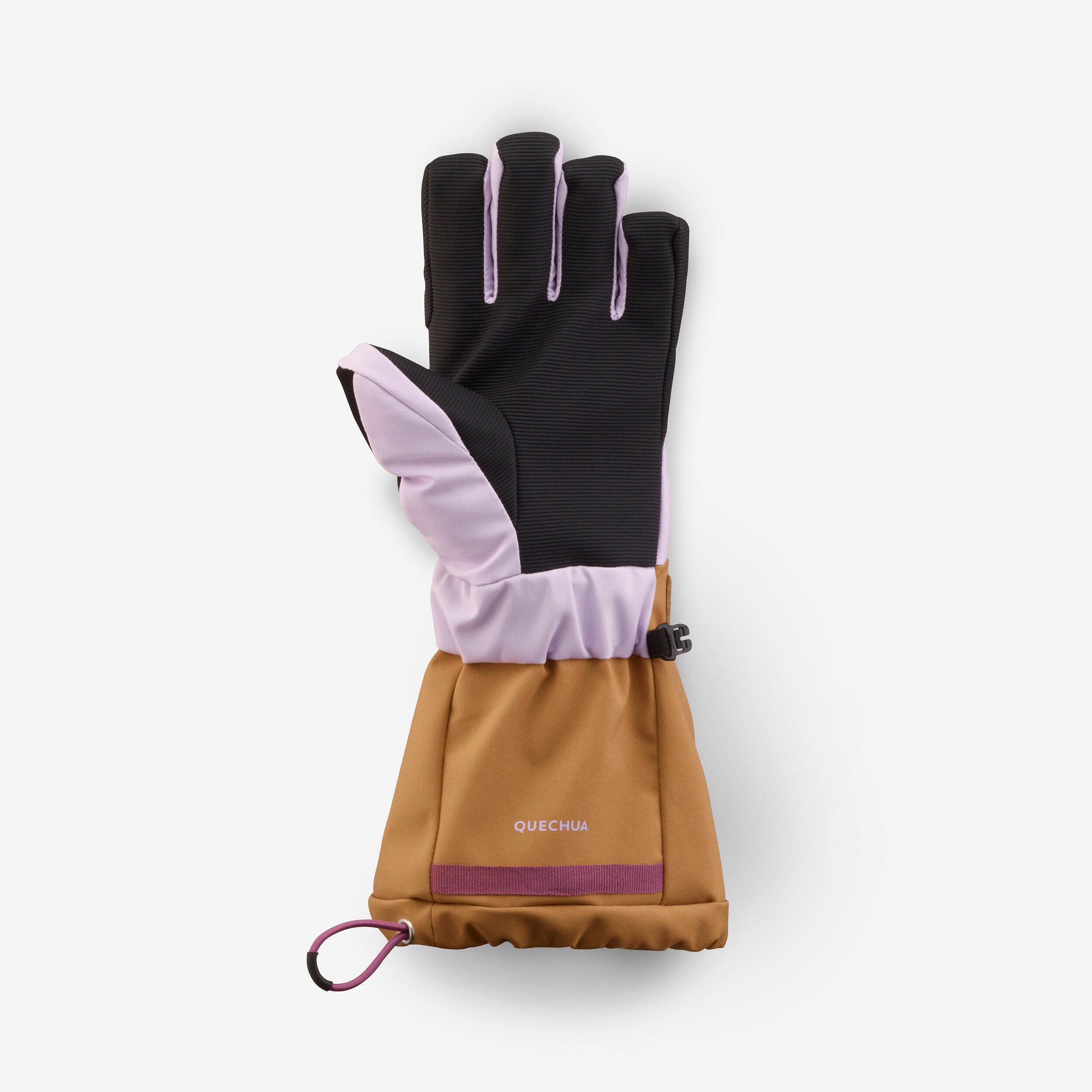 Kids’ Warm and Waterproof Ski Gloves, 500 Long Age 6–14 - WEDZE