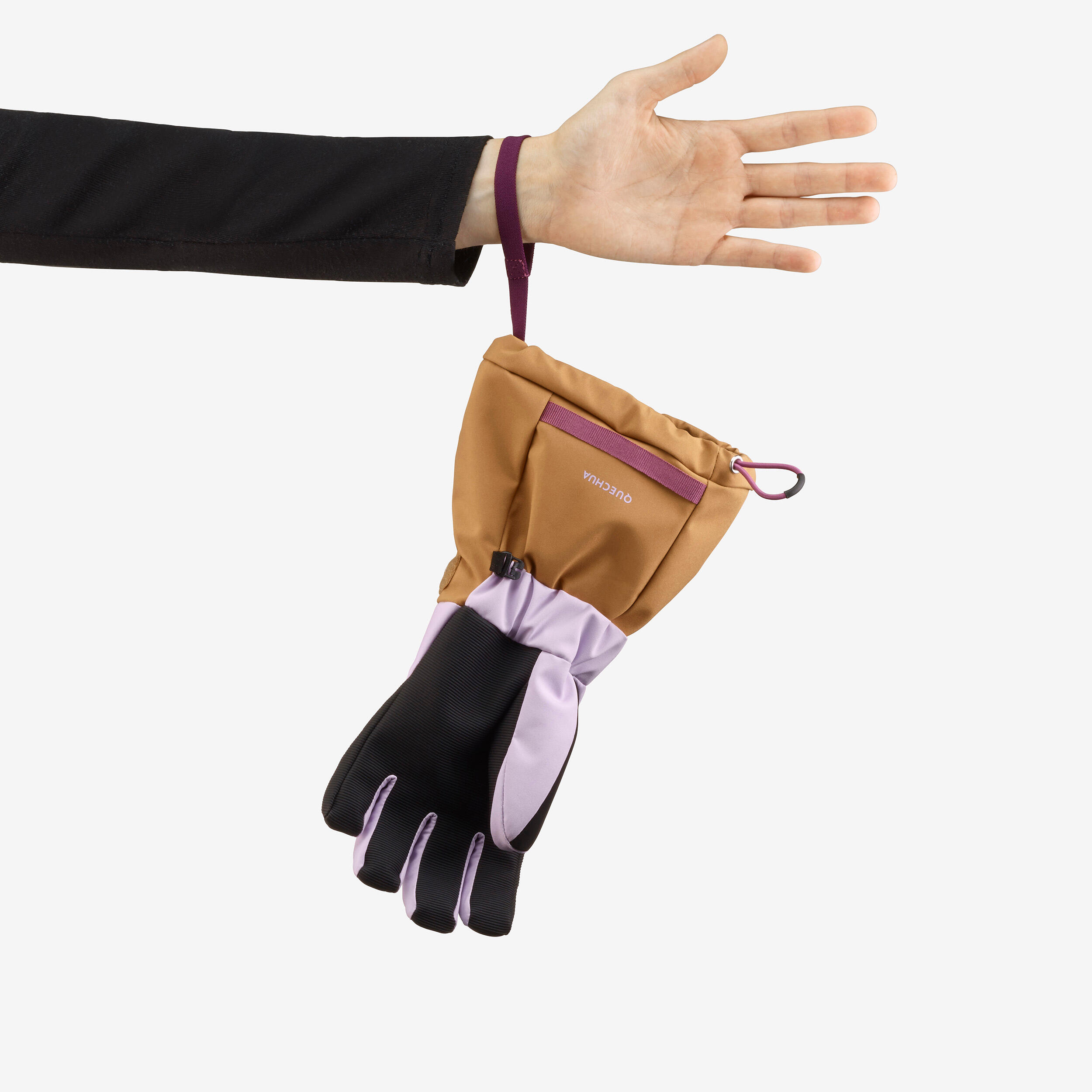 Gants de ski chauds et imperméables enfant, 500 Long Âge 6-14 ans 5/9
