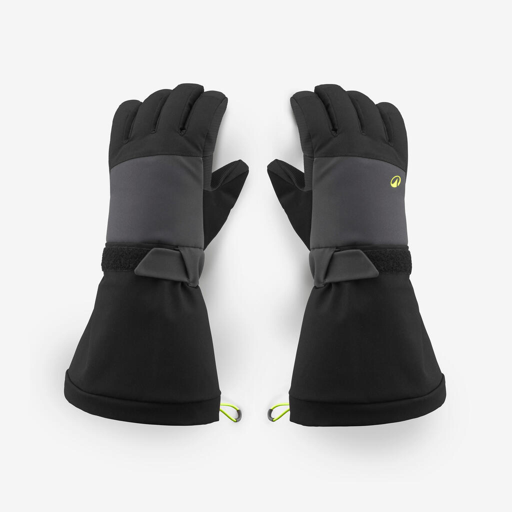 Skihandschuhe Kinder warm wasserdicht - 500 lang grün 