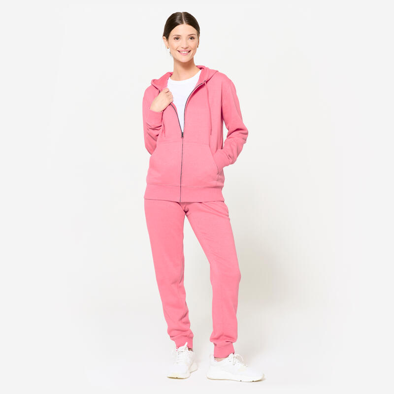 Pantalon de jogging coupe slim femme, rose