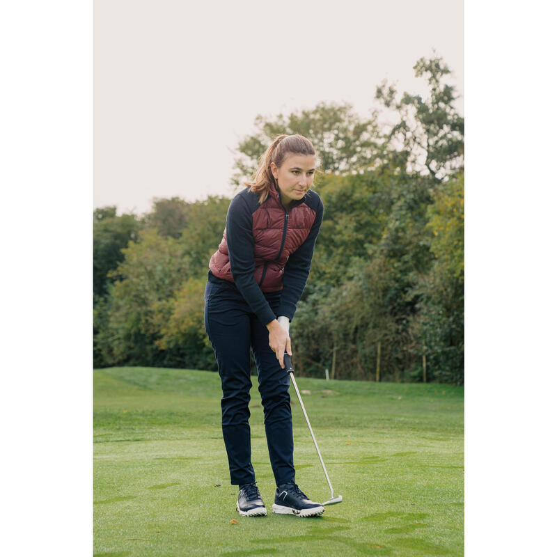 Geacă hibridă golf CW900 Albastru și Bordo Damă