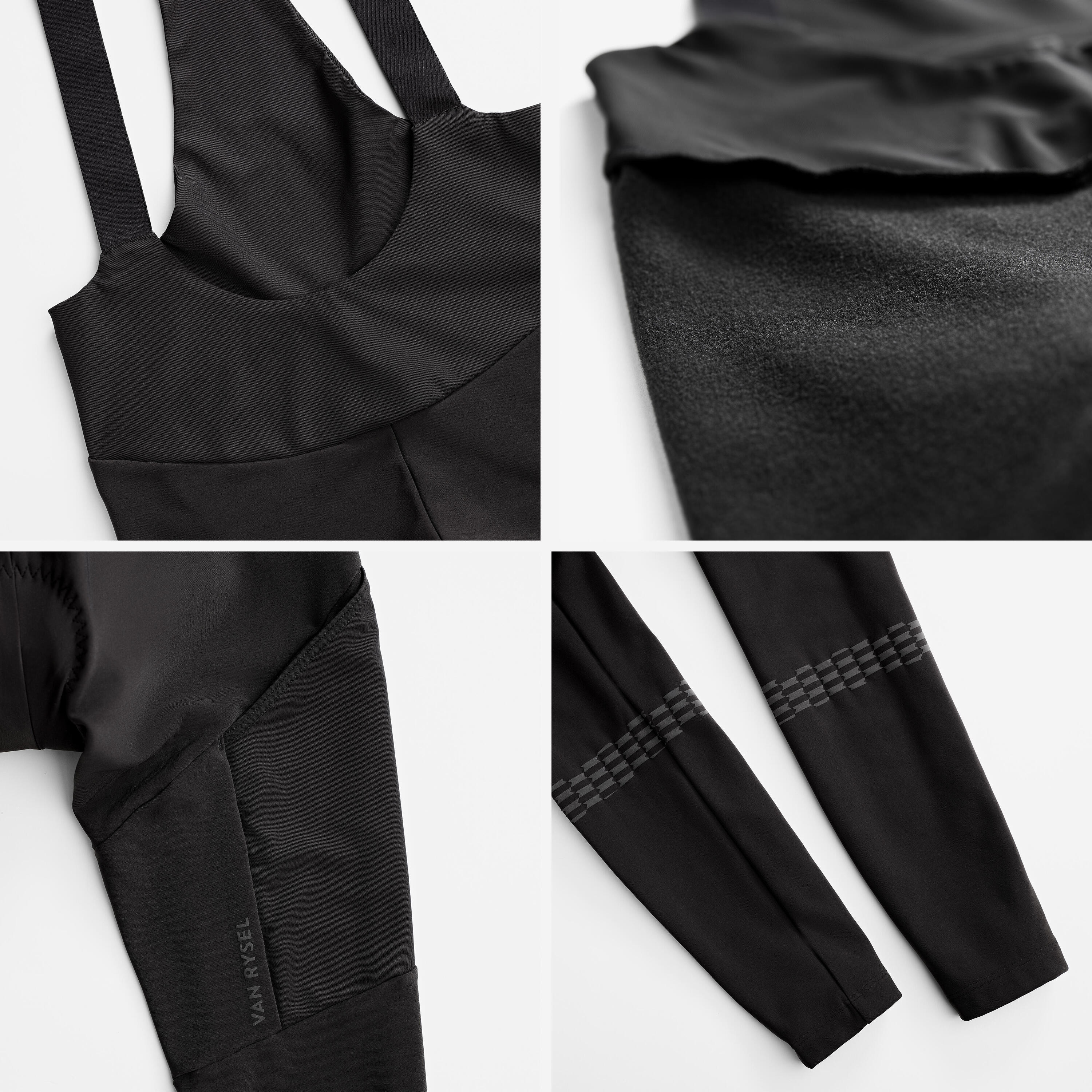 Endurance Women's Winter Road Cycling Bib Tights - Black 6/7