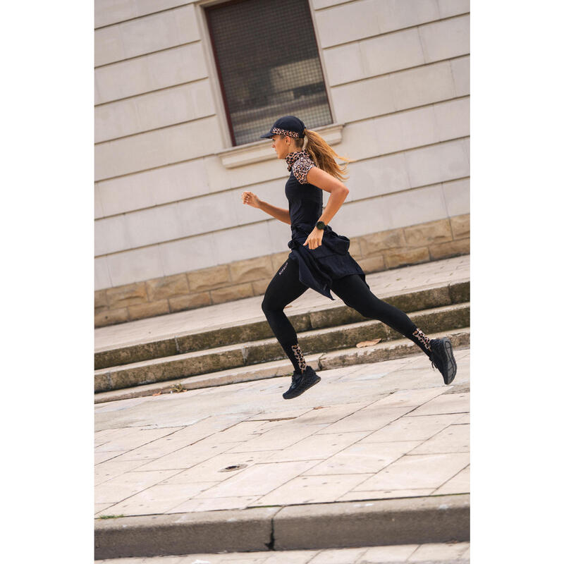 Lauftights lang Trailrunning Damen - Run 900 Light schwarz 