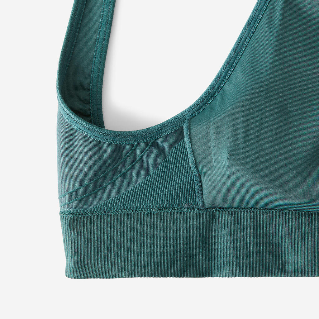 Women's Light Support Cross-Back Sports Bra - Dark Green