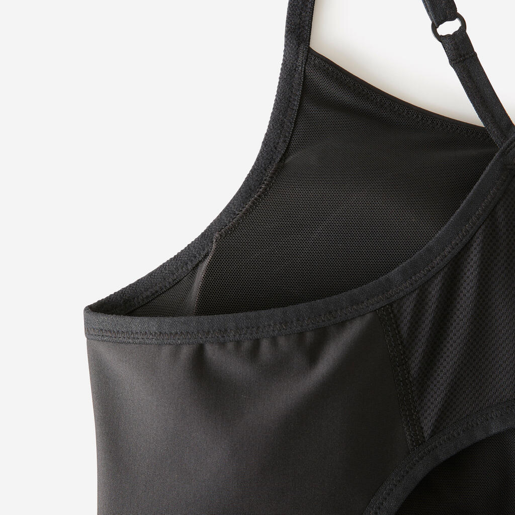 Women's Light Support Sports Bra with Thin Crossover Straps - Purple