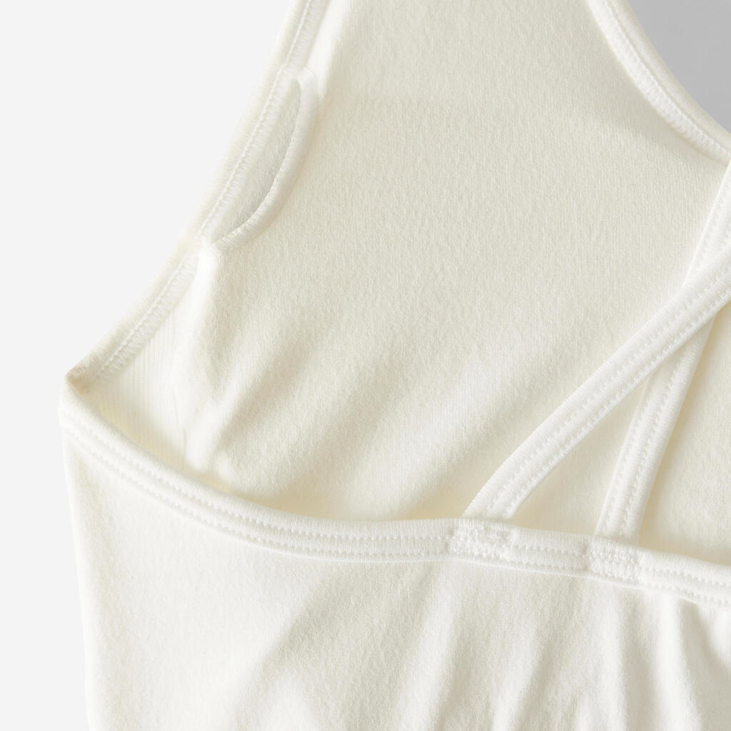 Brassière bretelles croisées maintien léger Femme, noir