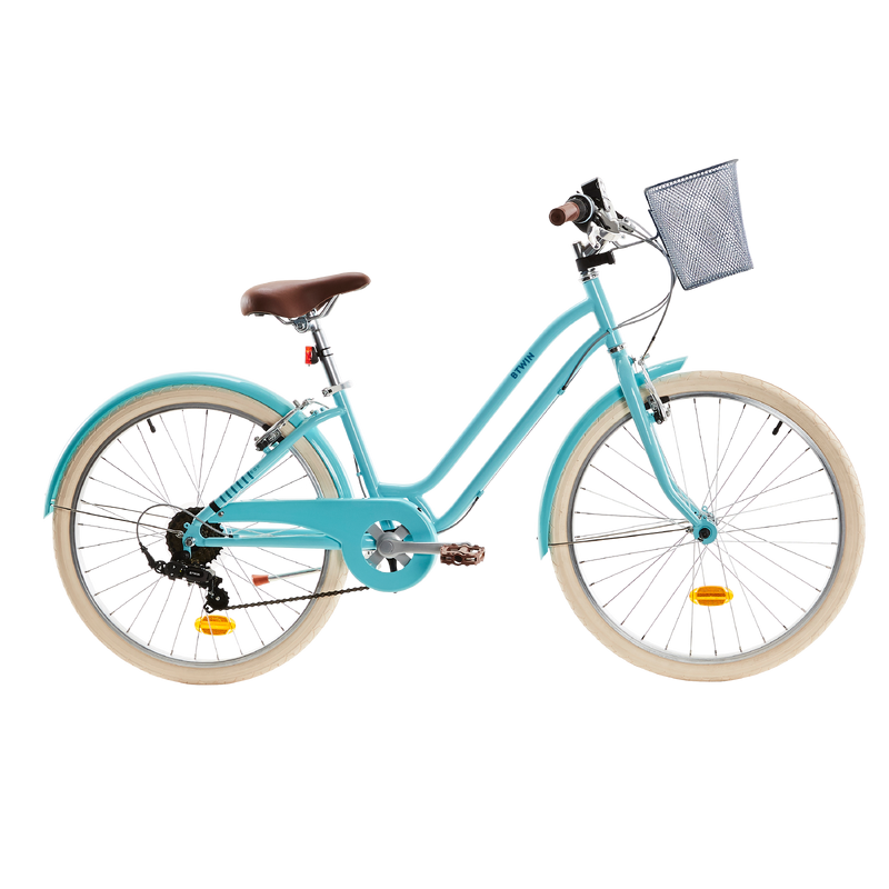 VELO VILLE ENFANT ELOPS 500 24 POUCES 9-12 ANS Bleu pour les