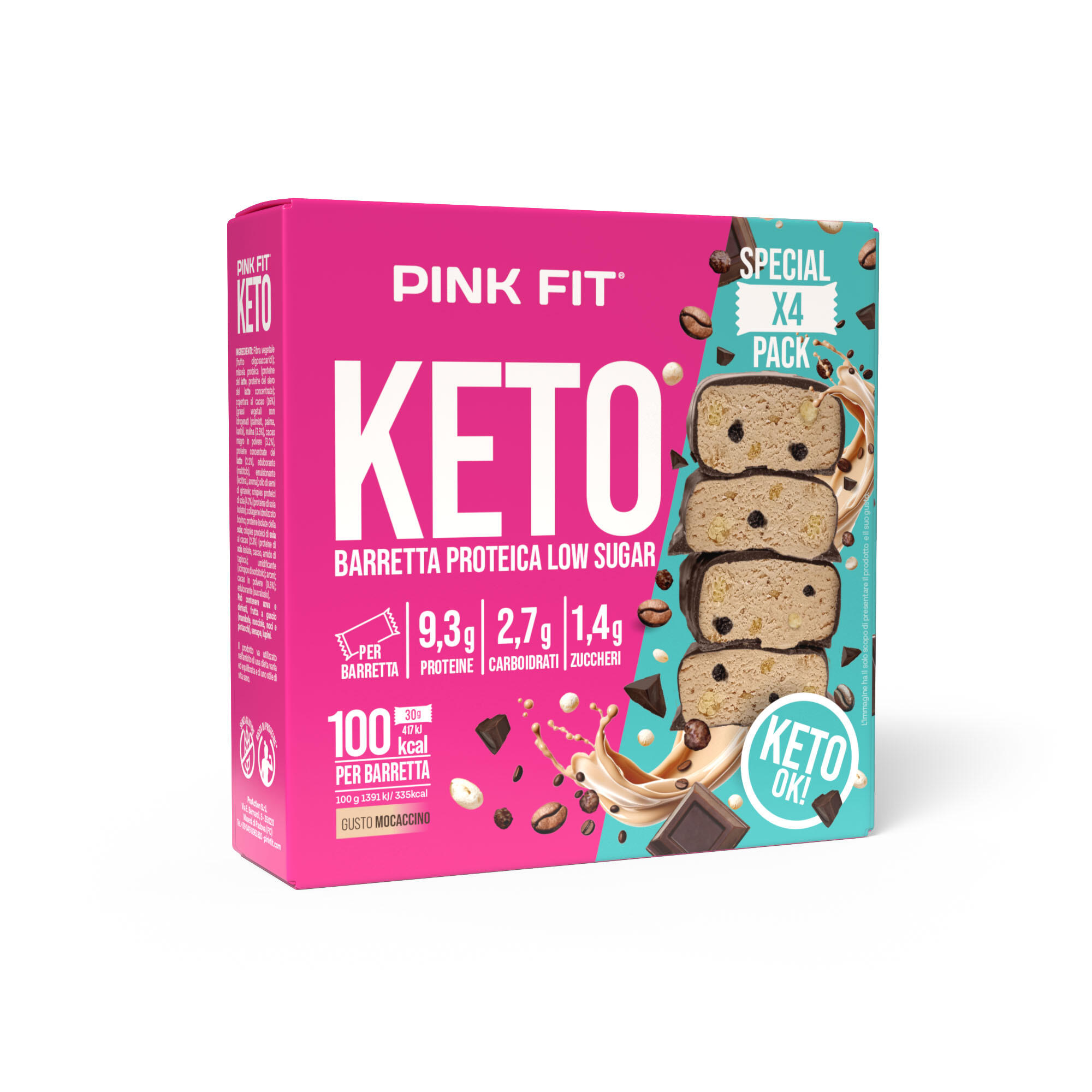 PROACTION Barretta Proteica Pink Fit  Keto Mocaccino