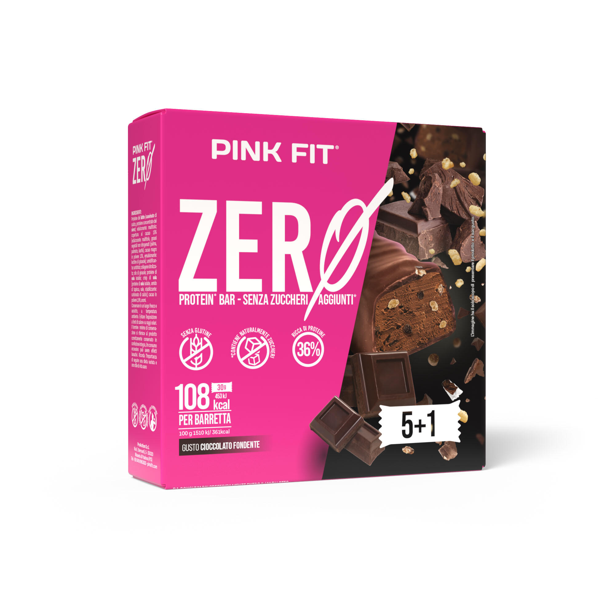 PROACTION Barretta proteica Pink Fit Zero Ciocco Nocciola