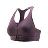 Women's High Support Zipped Sports Bra with Cups - Brown