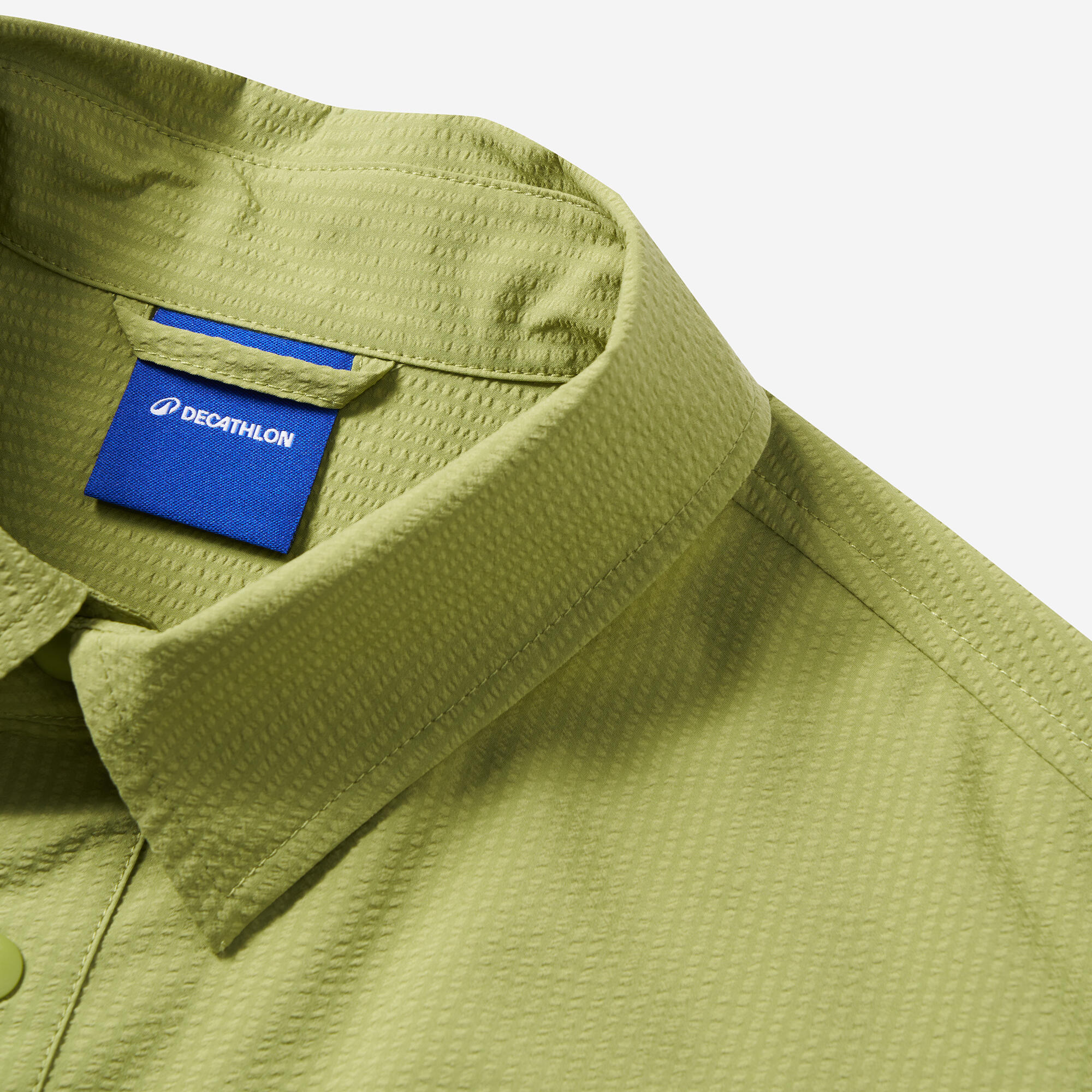 Unisex Seersucker-Shirt, Lifetech, olivgrün 7/7