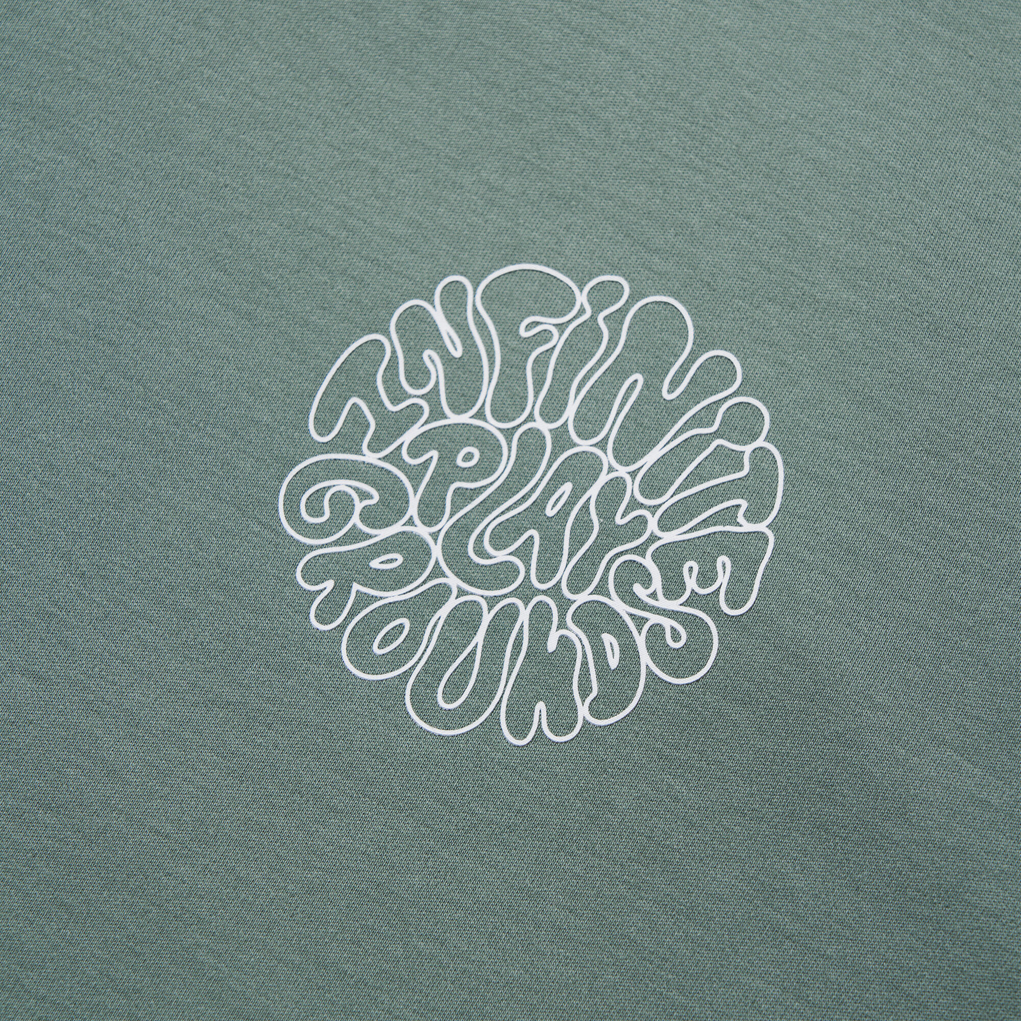 Unisex Graphic Casual, Long Sleeved, Cotton T-Shirt - Eucalyptus Green