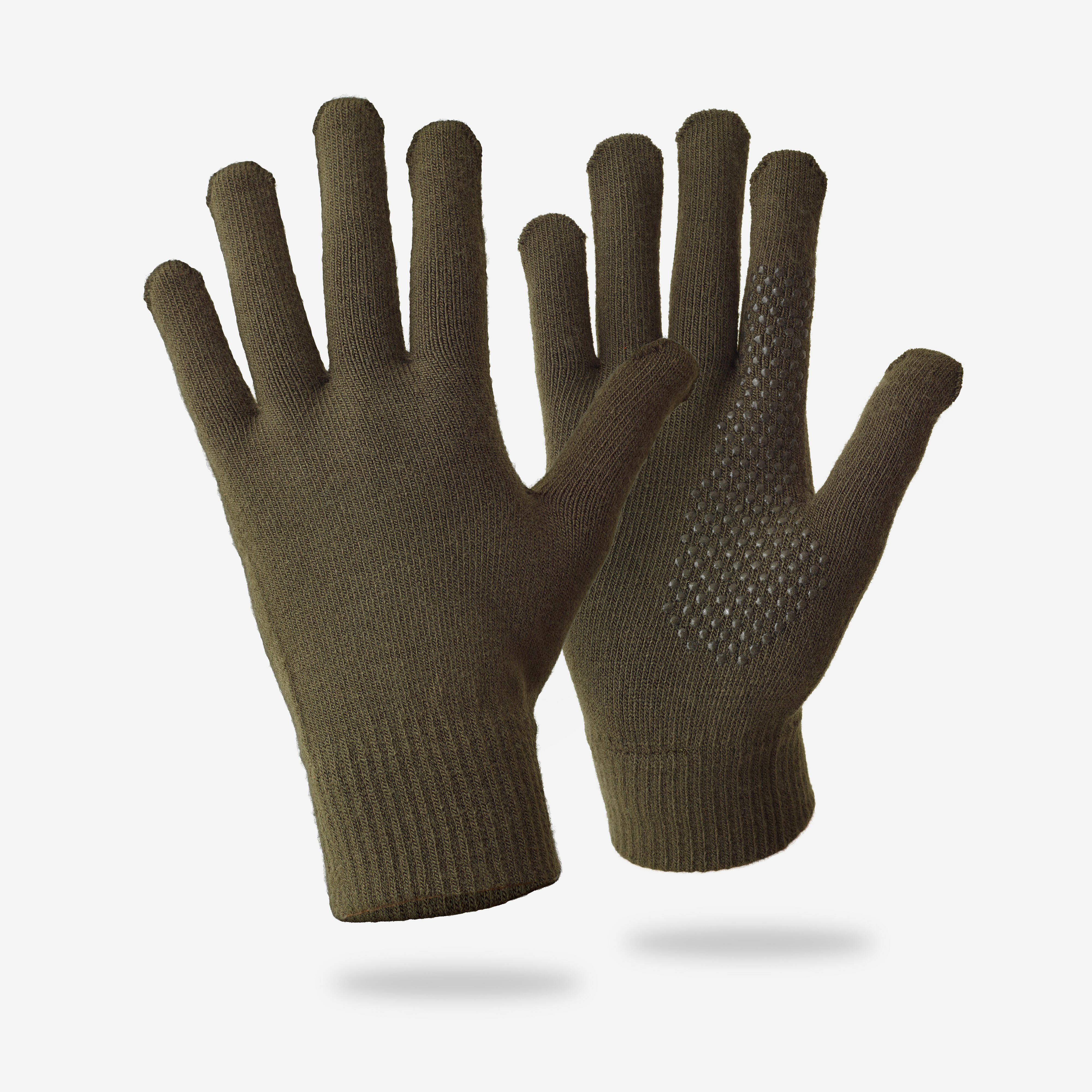 Gants en tricot – 100 vert - SOLOGNAC