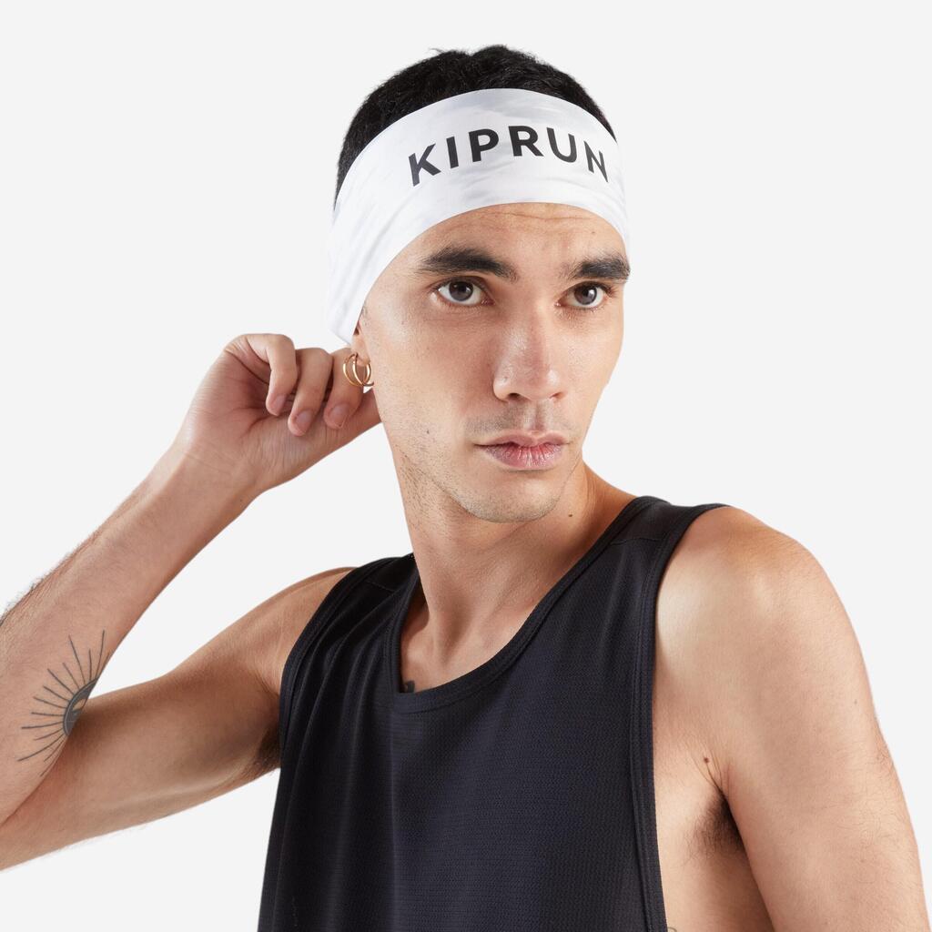 TRAKA ZA GLAVU ZA TRČANJE KIPRUN V2 UNISEX - SIVO ZELENA SA GRAFIKOM
