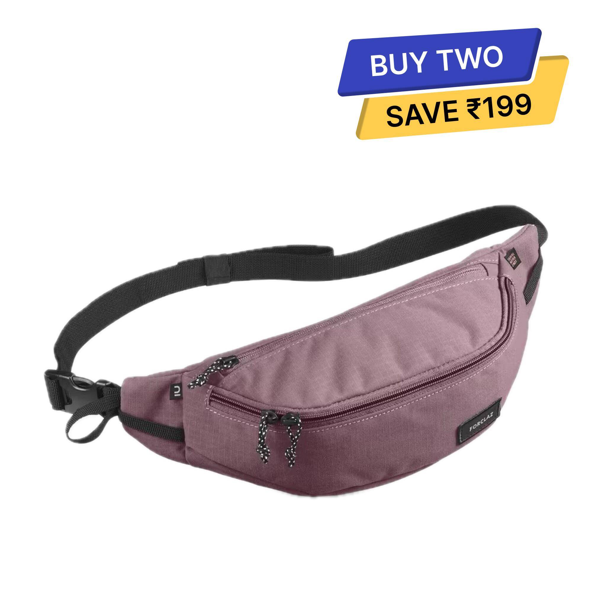 Travel Waist Bag, Multiple Compartment, 2L Capacity - Lilac