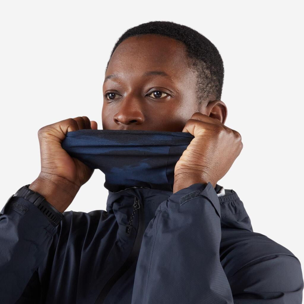 Multifunkčný bežecký nákrčník/čelenka unisex sivo-biely