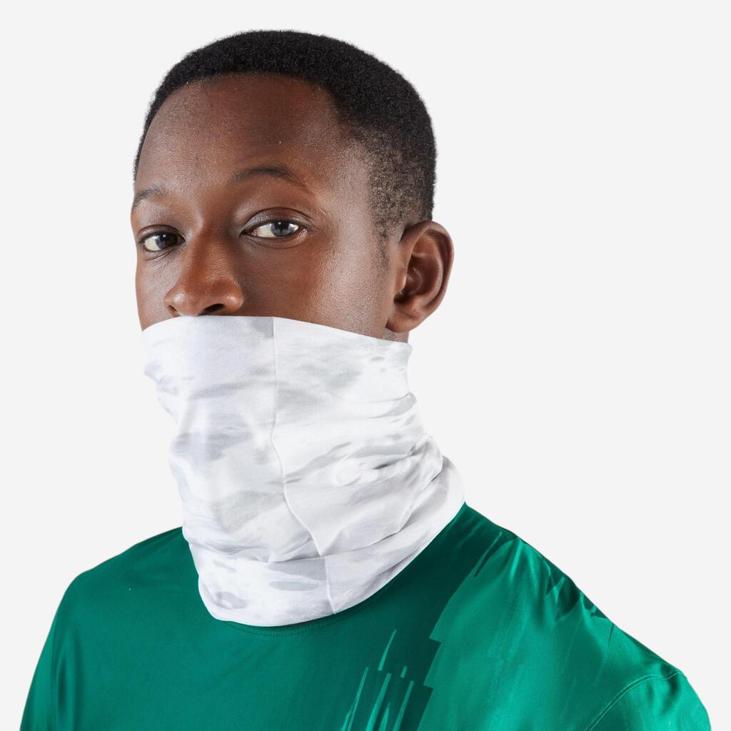 KIPRUN unisex running neck warmer/multi-function headband - Grey/white