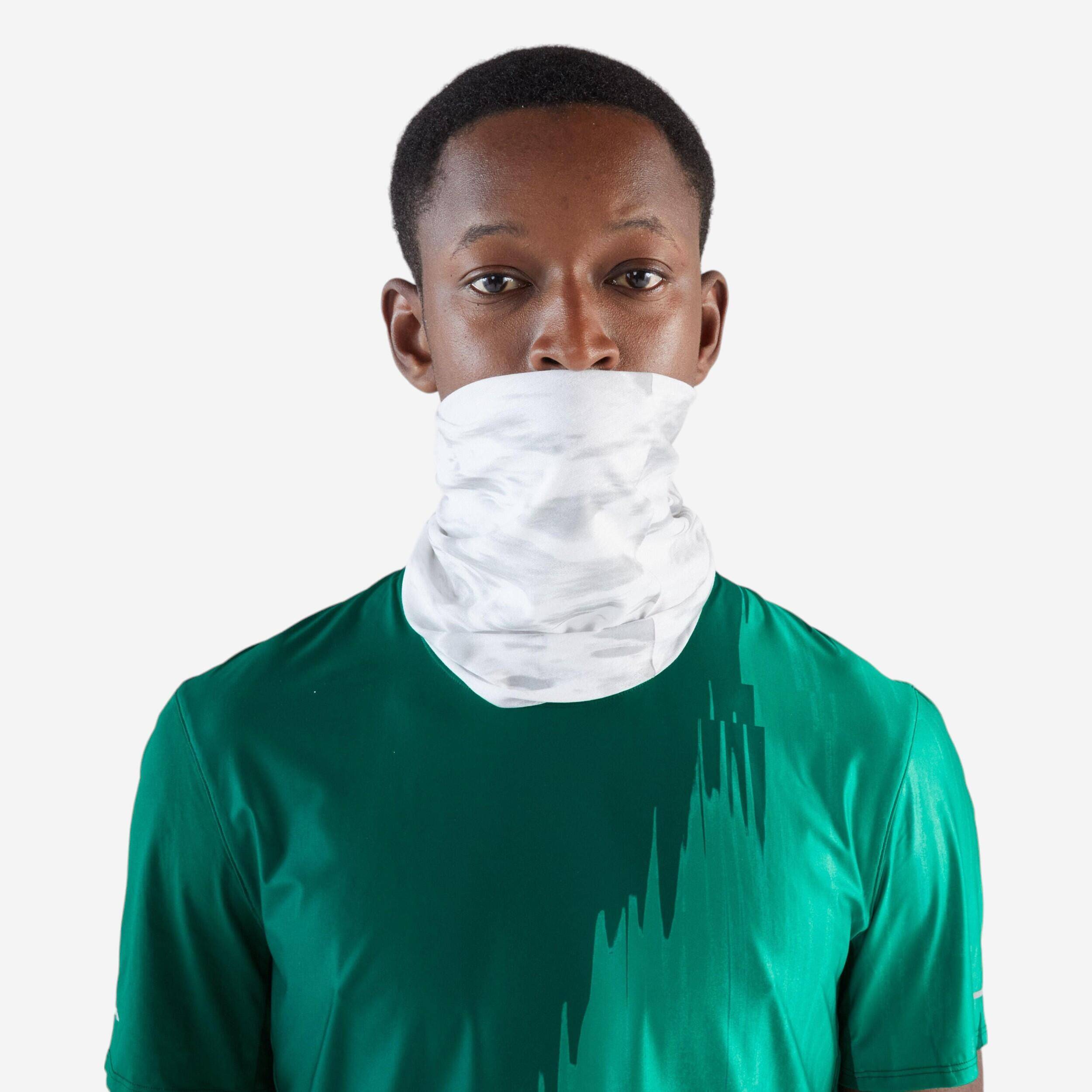 Unisex Multi Purpose Running Neck Warmer Headband - White -  1