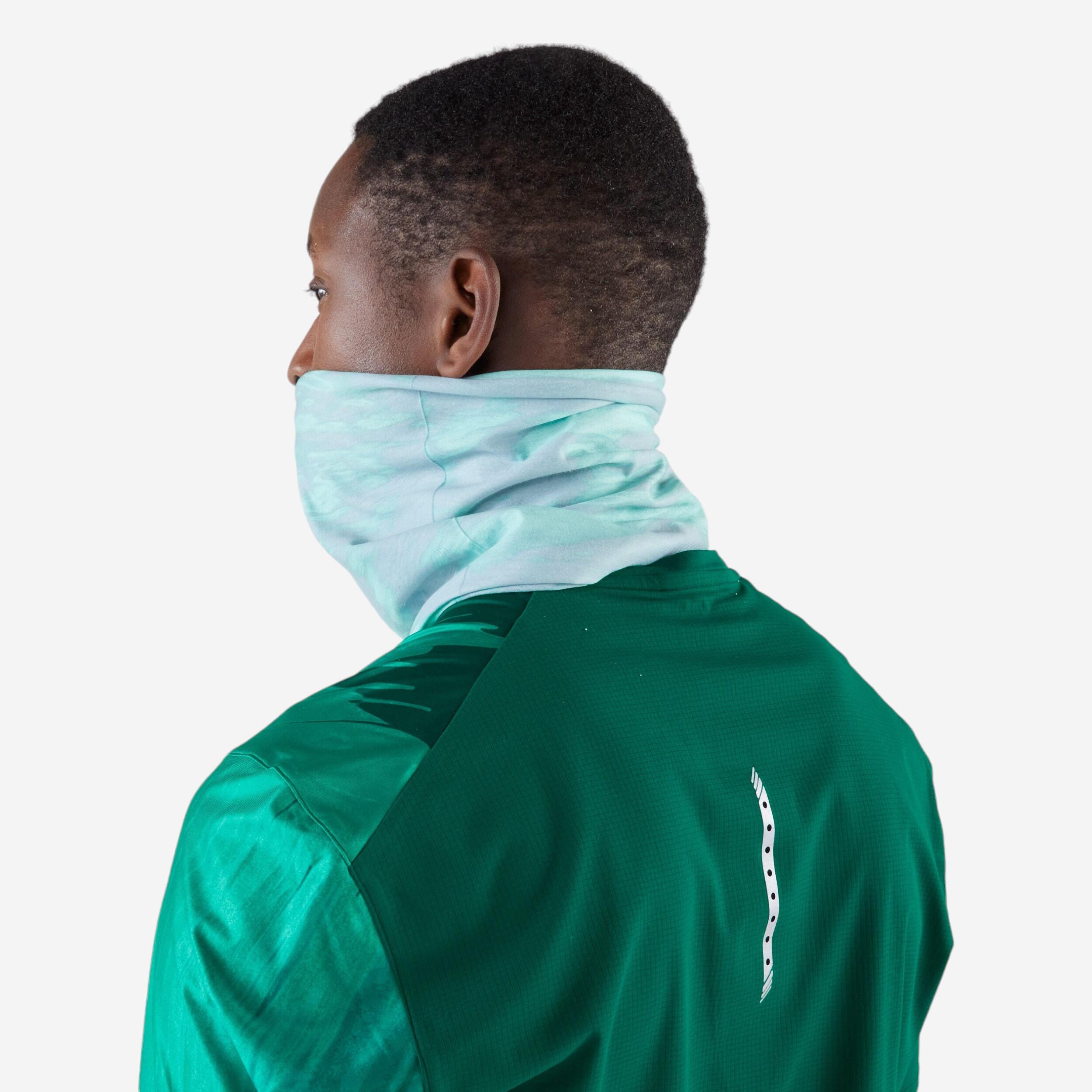 Tour de cou running / Bandeau multifonctions Homme Femme -KIPRUN gris vert 3/7