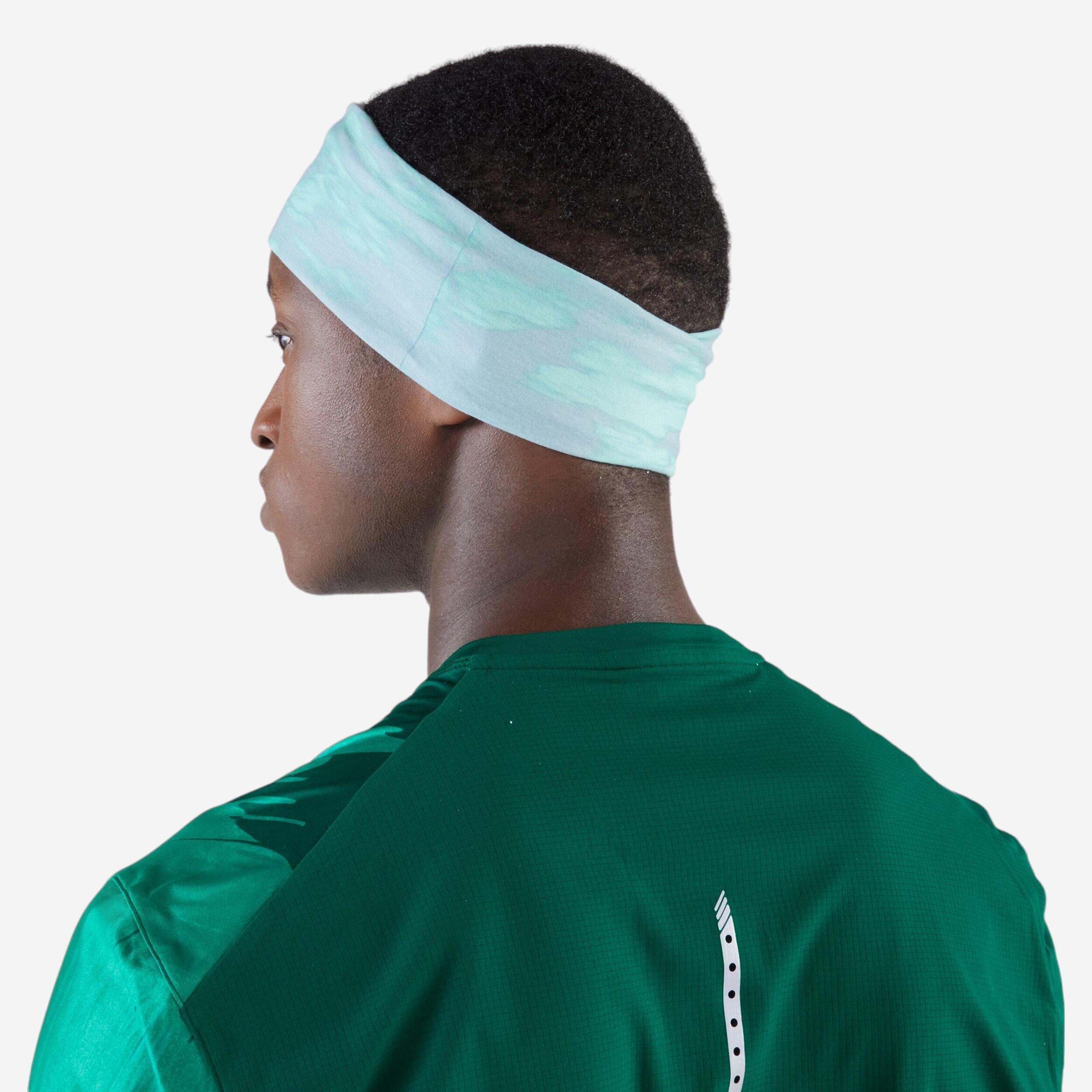 Tour de cou running / Bandeau multifonctions Homme Femme -KIPRUN gris vert 5/7