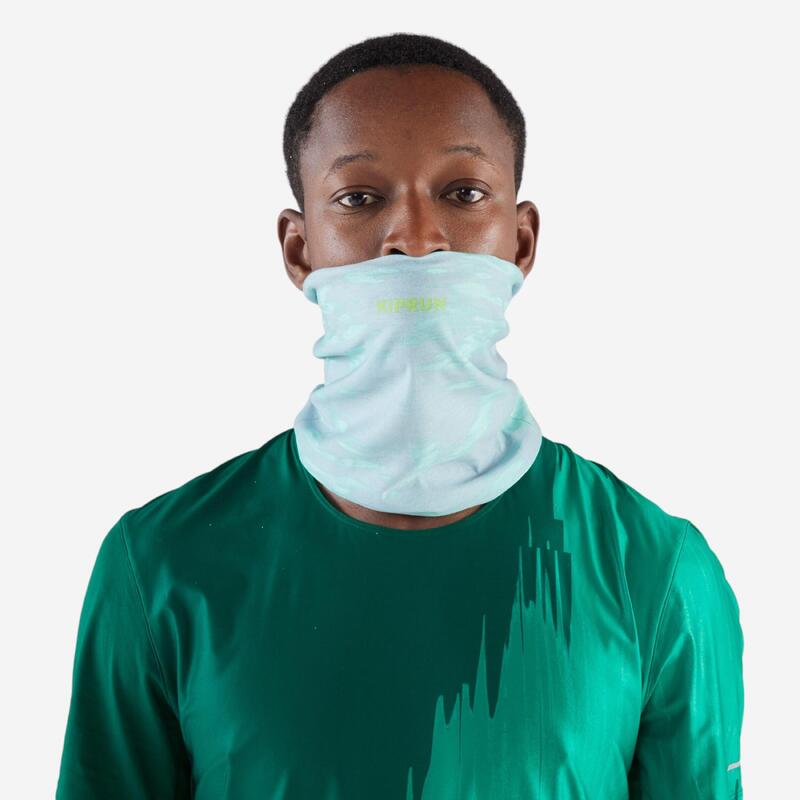 Tour de cou running / Bandeau multifonctions Homme Femme -KIPRUN gris vert