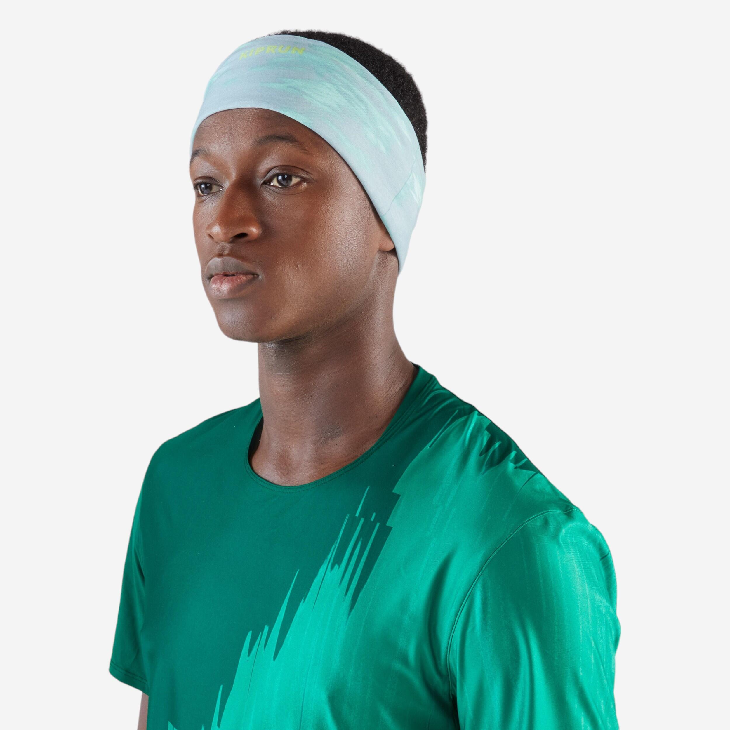 Tour de cou running / Bandeau multifonctions Homme Femme -KIPRUN gris vert 4/7