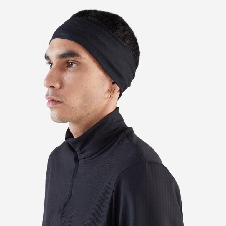 KIPRUN Unisex running neck warmer/multi-purpose headband - Black