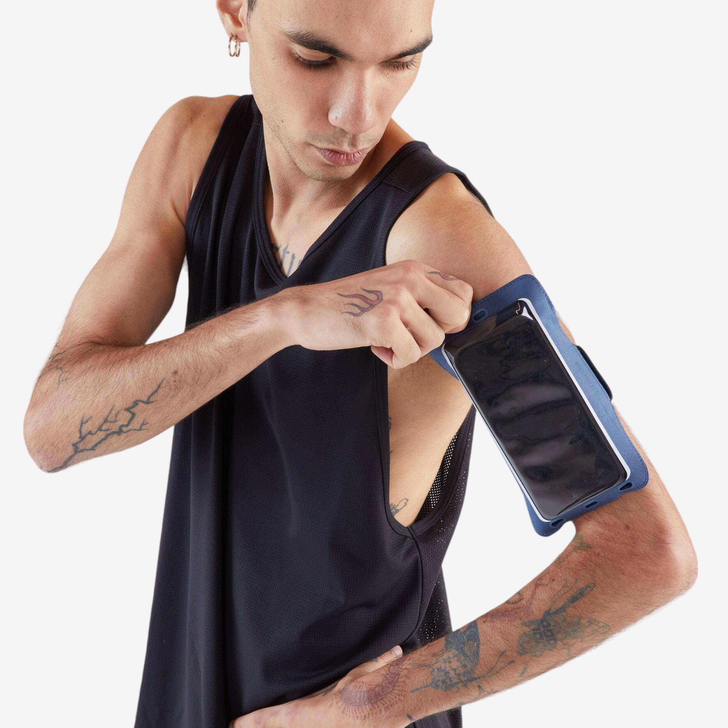 KIPRUN Unisex smartphone and big phone running armband - Blue -  5