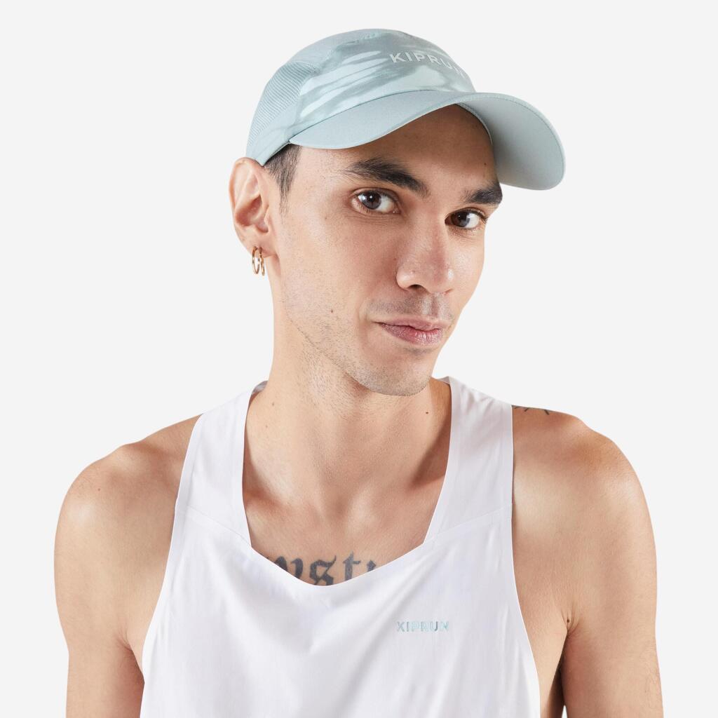 Casquette running V2 Homme Femme - KIPRUN vert graph