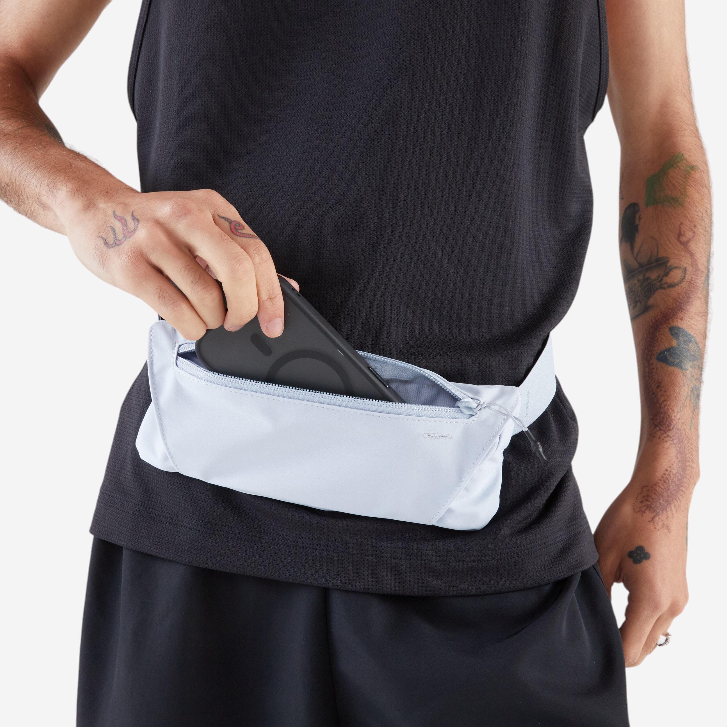 Laufgürtel Smartphone Damen/Herren - Basic 2 grau 6/8