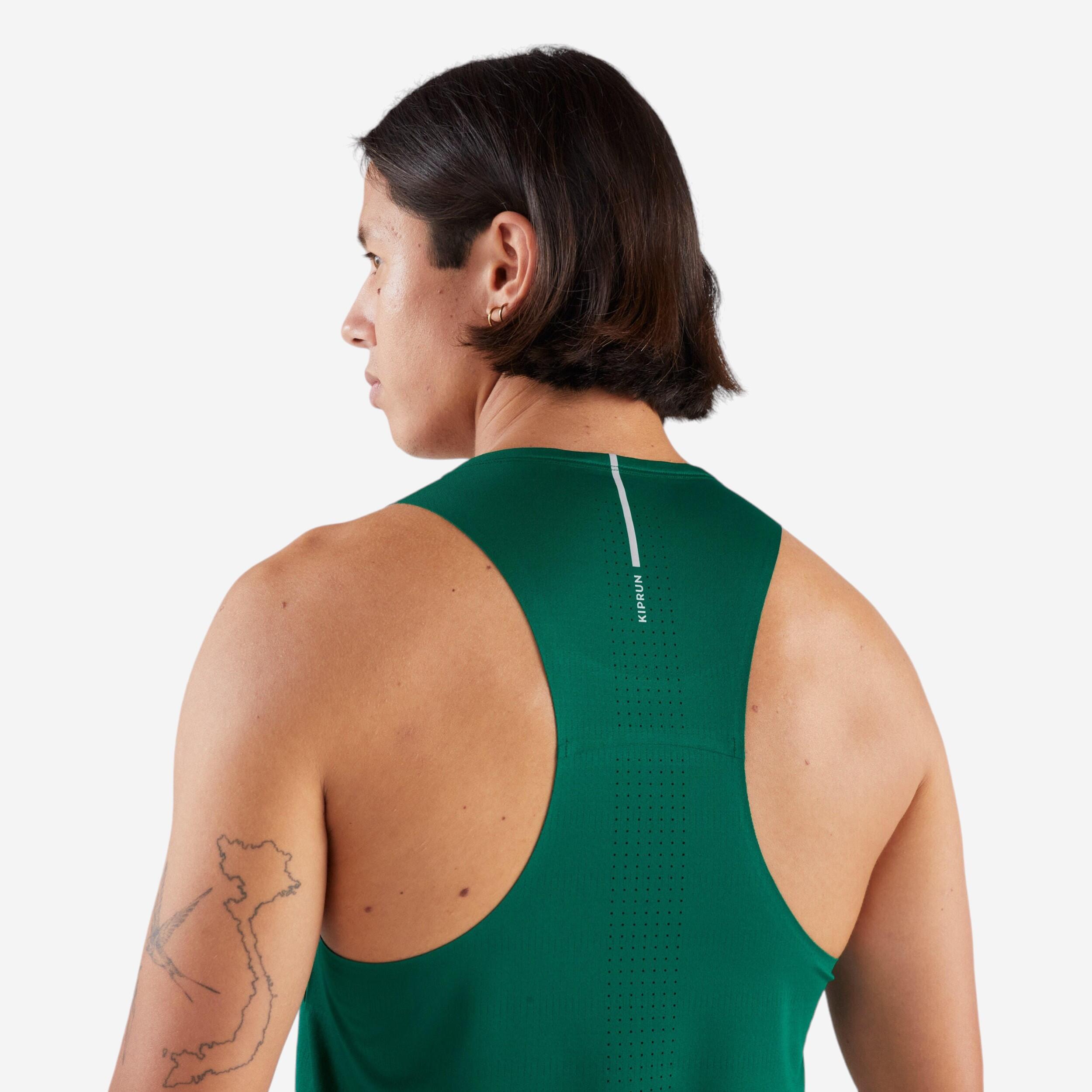 Canotta running uomo 900 LIGHT verde KIPRUN Decathlon