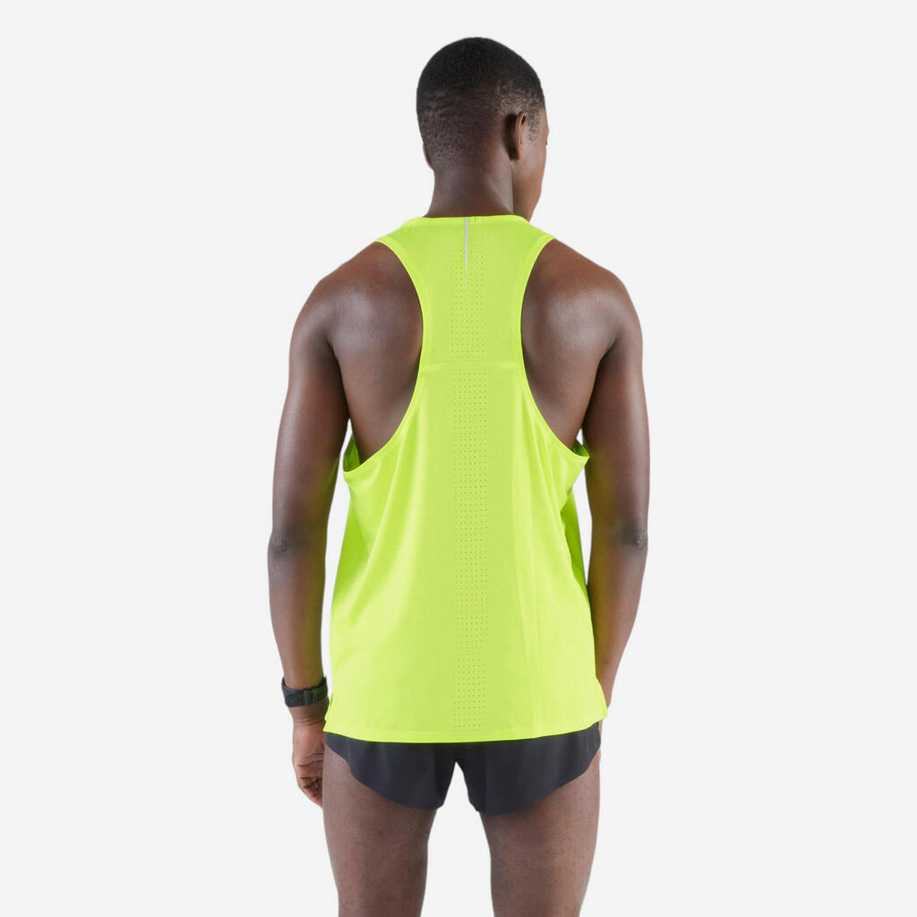 Playera de running sin mangas amarillo fluorescente 900 Light