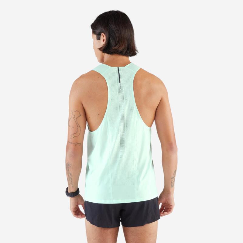 Débardeur Running Performance Homme, KIPRUN Replika 900 Vert