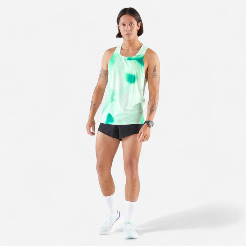 Débardeur Running Performance Homme, KIPRUN Replika 900 Vert