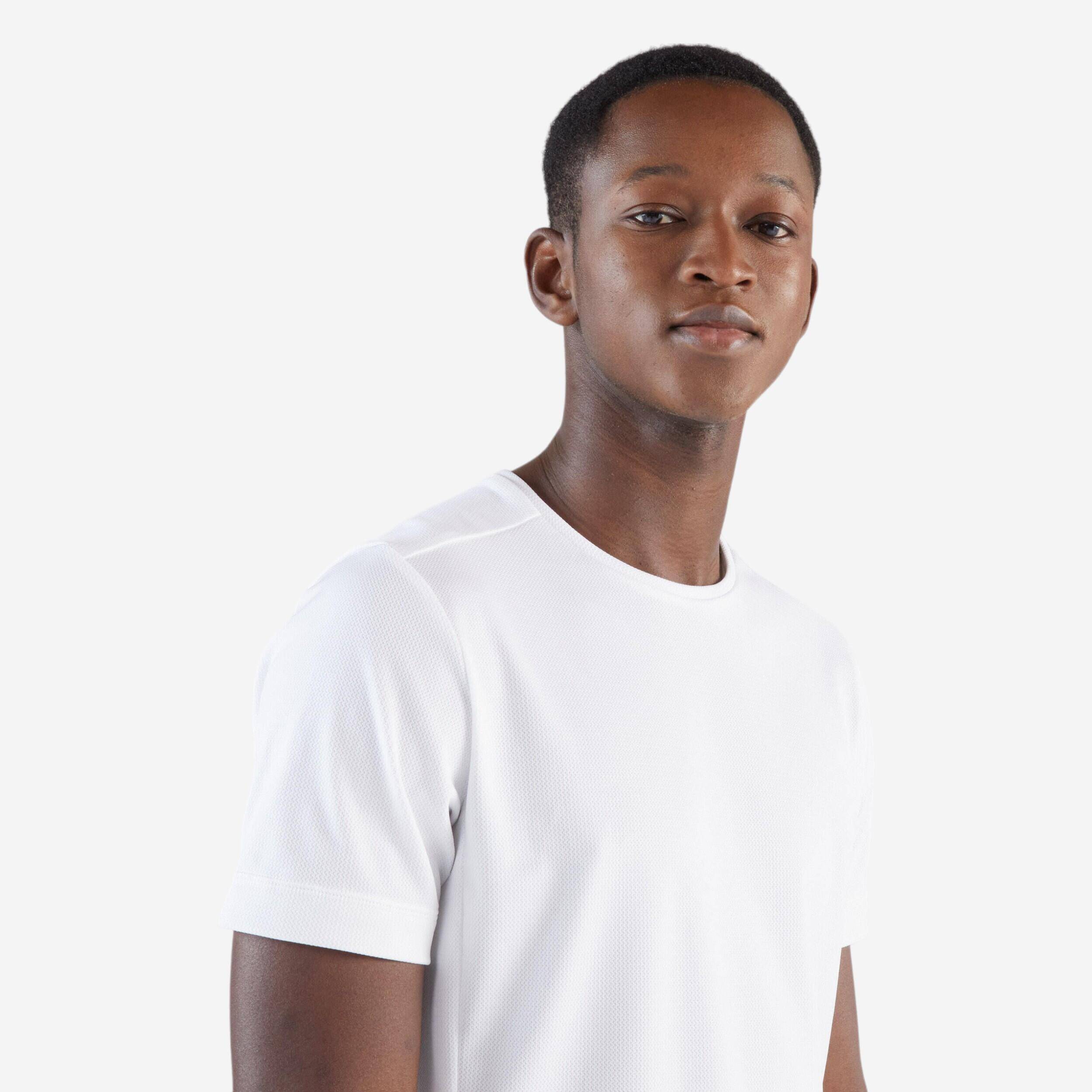 Men Running T-Shirt Breathable, Quick Dry, Kiprun 100 - White -  3
